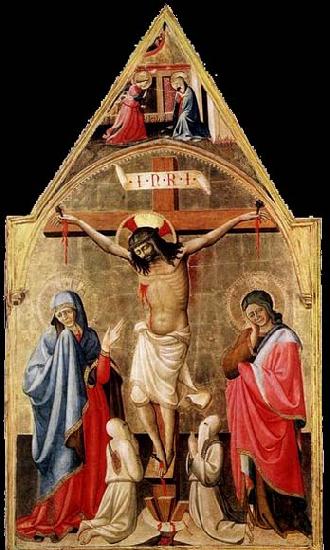 Antonio da Firenze Crucifixion with Mary and St John the Evangelist